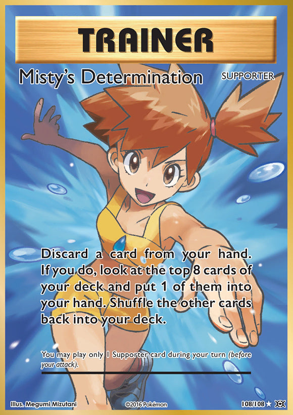 Misty's Determination 108/108 XY Evolutions Ultra Rare Full Art Holo Pokemon Card TCG