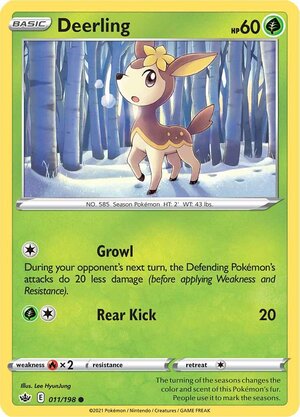 Deerling 11/198 SWSH Chilling Reign Common Pokemon Card TCG Near Mint