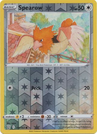 Spearow 111/163 SWSH Battle Styles Reverse Holo Common Pokemon Card TCG