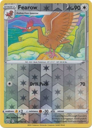 Fearow 112/163 SWSH Battle Styles Reverse Holo Uncommon Pokemon Card TCG