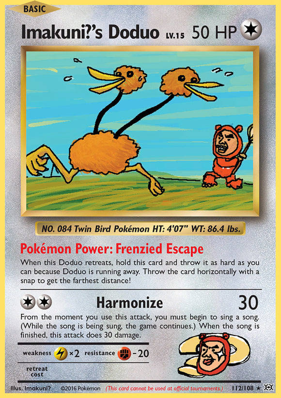 Imakuni?'s Doduo 112/108 XY Evolutions Secret Rare Pokemon Card TCG