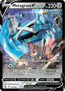 Metagross V 112/198 SWSH Chilling Reign Ultra Rare Pokemon Card TCG Near Mint