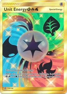 Unit Energy 170/156 SM Ultra Prism Gold Holo Secret Rare Full Art Pokemon Card TCG