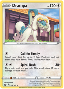 Drampa 119/163 SWSH Battle Styles Vivid Voltage Rare Pokemon Card TCG