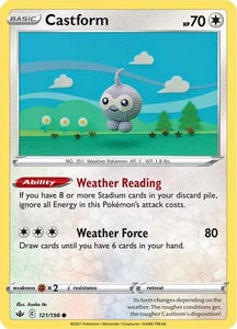 Castform 121/198 SWSH Chilling Reign Common Pokemon Card TCG Near Mint