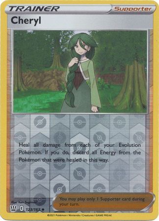 cheryl pokemon card Cheryl 123/163 SWSH Battle Styles Reverse Holo Uncommon Pokemon Card T – Kawaii Collector