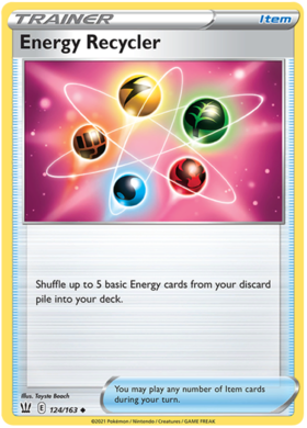 Energy Recycler 124/163 SWSH Battle Styles Uncommon Pokemon Card TCG