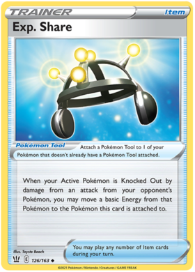 Exp. Share 126/163 SWSH Battle Styles Uncommon Pokemon Card TCG