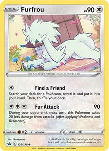 Furfrou 126/198 SWSH Chilling Reign Common Pokemon Card TCG Near Mint