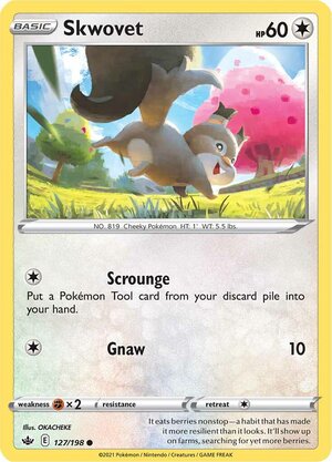 Skwovet 127/198 SWSH Chilling Reign Common Pokemon Card TCG Near Mint