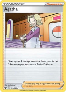 Agatha 129/198 SWSH Chilling Reign Uncommon Pokemon Card TCG Near Mint