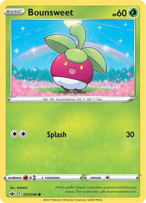 Bounsweet 13/198 SWSH Chilling Reign Common Pokemon Card TCG Near Mint