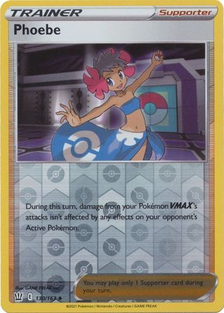 Phoebe 130/163 SWSH Battle Styles Reverse Holo Uncommon Pokemon Card TCG