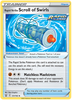 Rapid Strike Scroll of Swirls 131/163 SWSH Battle Styles Uncommon Pokemon Card TCG