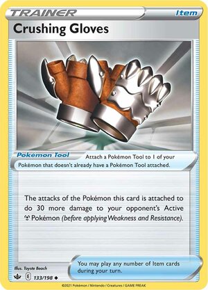 Crushing Gloves 133/198 SWSH Chilling Reign Uncommon Pokemon Card TCG Near Mint