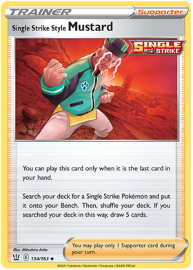 Single Strike Style Mustard 134/163 SWSH Battle Styles Uncommon Pokemon Card TCG