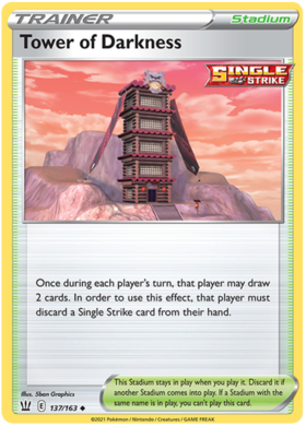 Tower of Darkness 137/163 SWSH Battle Styles Uncommon Pokemon Card TCG