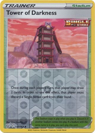 Tower of Darkness 137/163 SWSH Battle Styles Reverse Holo Uncommon Pokemon Card TCG