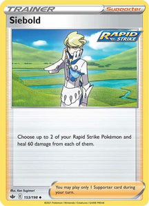 Siebold 153/198 SWSH Chilling Reign Uncommon Pokemon Card TCG Near Mint