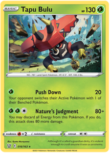 Tapu Bulu 16/163 SWSH Battle Styles Holo Rare Pokemon Card TCG