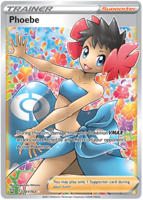 Phoebe 161/163 SWSH Battle Styles Ultra Rare Pokemon Card TCG