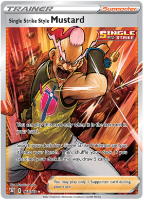 Single Strike Style Mustard 163/163 SWSH Battle Styles Ultra Rare Pokemon Card TCG