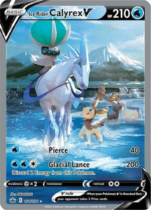 Ice Rider Calyrex V 164/198 SWSH Chilling Reign Full Art Holo Ultra Rare Pokemon Card TCG Near Mint 