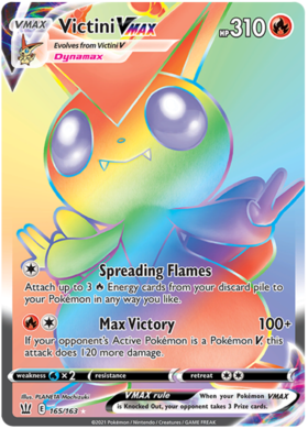 Victini VMAX 165/163 SWSH Battle Styles Ultra Rare Pokemon Card TCG