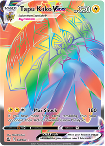 Tapu Koko VMAX 166/163 SWSH Battle Styles Ultra Rare Pokemon Card TCG