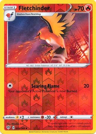 Fletchinder 31/189 SWSH Darkness Ablaze Reverse Holo Uncommon Pokemon Card TCG Near Mint 