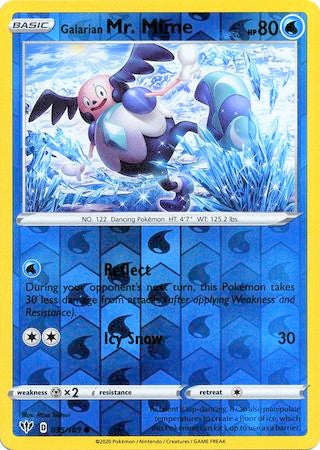Galarian Mr. Mime 35/189 SWSH Darkness Ablaze Reverse Holo Common Pokemon Card TCG Near Mint