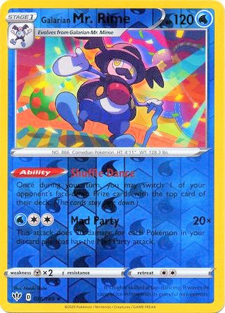 Galarian Mr. Rime 36/189 SWSH Darkness Ablaze Reverse Holo Rare Pokemon Card TCG Near Mint