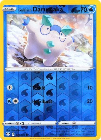 darumaka pokemon card Galarian Darumaka 43/189 SWSH Darkness Ablaze Reverse Holo Common Poke – Kawaii Collector