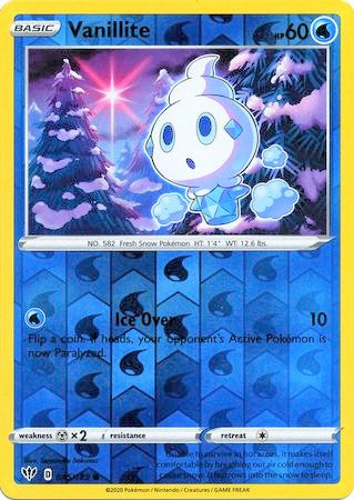 Vanillite 45/189 SWSH Darkness Ablaze Reverse Holo Common Pokemon Card TCG Near Mint