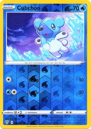 Cubchoo 48/189 SWSH Darkness Ablaze Reverse Holo Common Pokemon Card T Kawaii Collector Cubchoo 48/189 SWSH Darkness Ablaze Reverse Holo Common Pokemon Card T Kawaii Collector