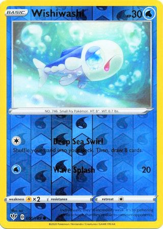 Wishiwashi 50/189 SWSH Darkness Ablaze Reverse Holo Common Pokemon Card TCG Near Mint