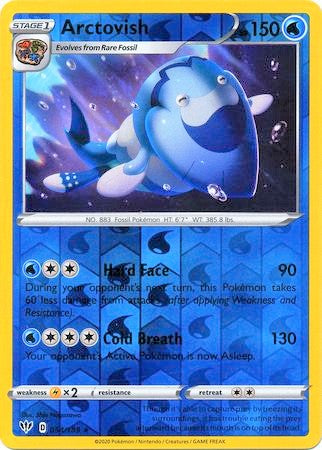 Arctovish 54/189 SWSH Darkness Ablaze Reverse Holo Rare Pokemon Card T Kawaii Collector Arctovish 54/189 SWSH Darkness Ablaze Reverse Holo Rare Pokemon Card T Kawaii Collector