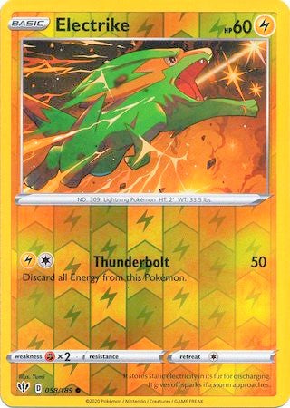 Electrike 58/189 SWSH Darkness Ablaze Reverse Holo Common Pokemon Card TCG Near Mint