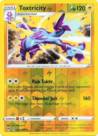 Toxtricity 63/189 SWSH Darkness Ablaze Reverse Holo Rare Pokemon Card TCG Near Mint