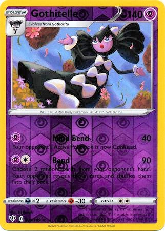 Gothitelle 75/189 SWSH Darkness Ablaze Reverse Holo Rare Pokemon Card TCG Near Mint