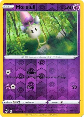 Morelull 79/189 SWSH Darkness Ablaze Reverse Holo Common Pokemon Card Kawaii Collector Morelull 79/189 SWSH Darkness Ablaze Reverse Holo Common Pokemon Card Kawaii Collector