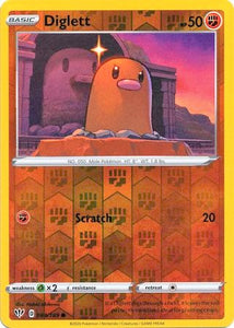 Diglett 84/189 SWSH Darkness Ablaze Reverse Holo Common Pokemon Card TCG Near Mint