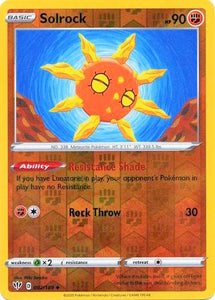 Solrock 92/189 SWSH Darkness Ablaze Reverse Holo Uncommon Pokemon Card TCG Near Mint 