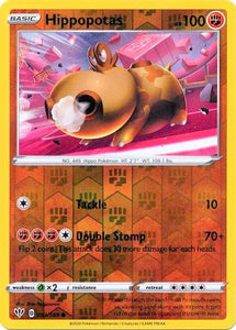 Hippopotas 93/189 SWSH Darkness Ablaze Reverse Holo Common Pokemon Card TCG Near Mint