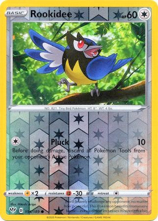 Rookidee 154/189 SWSH Darkness Ablaze Reverse Holo Common Pokemon Card TCG Near Mint