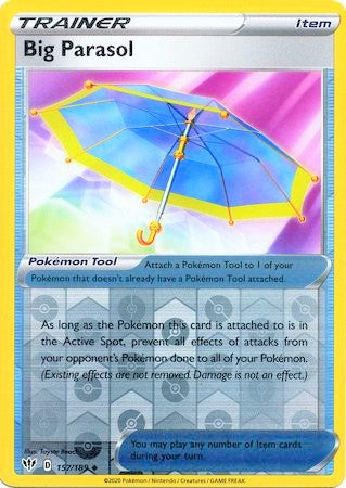 Big Parasol 157/189 SWSH Darkness Ablaze Reverse Holo Uncommon Trainer Pokemon Card TCG Near Mint 