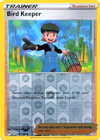 Bird Keeper 159/189 SWSH Darkness Ablaze Reverse Holo Uncommon Trainer Pokemon Card TCG Near Mint 