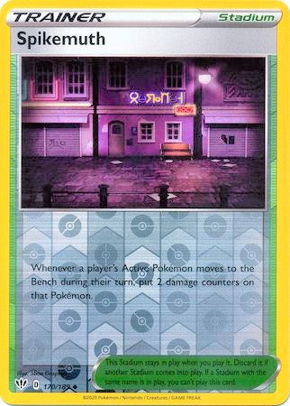Spikemuth 170/189 SWSH Darkness Ablaze Reverse Holo Uncommon Trainer Pokemon Card TCG Near Mint 