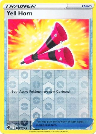 Yell Horn 173/189 SWSH Darkness Ablaze Reverse Holo Uncommon Trainer Pokemon Card TCG Near Mint 