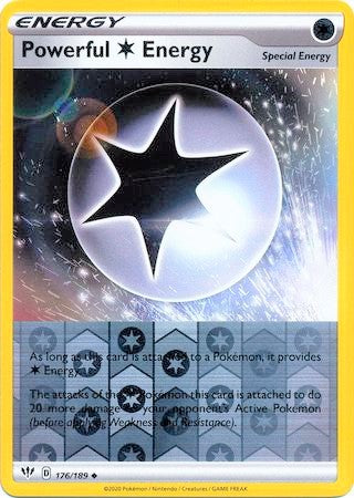 Powerful (C) Energy 176/189 SWSH Darkness Ablaze Reverse Holo Uncommon Trainer Pokemon Card TCG Near Mint 
